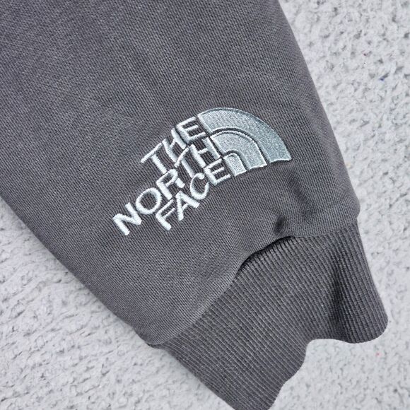 North Face Hoodie Mens Medium Pullover Knit Drawstring Big Back Logo Hiking - Picture 2 of 12